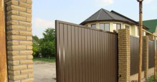 Купить откатные ворота из профнастила Шебекино, цена от 1741 руб.