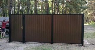 Купить распашные ворота из профнастила Шебекино, цена от 2713 руб.